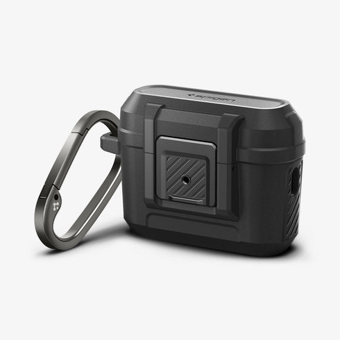 ACS05485 - Apple AirPods Pro 2 Case Lock Fit in matte black showing the front